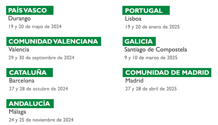 Próximas convocatorias