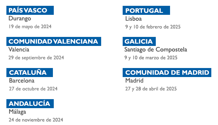 Próximas convocatorias