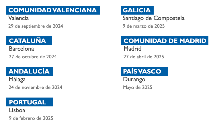 Próximas convocatorias