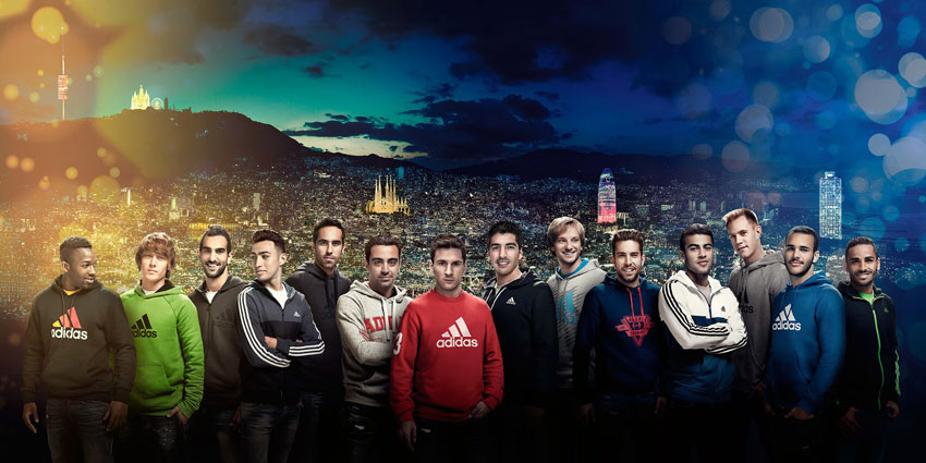 Debería Cosquillas judío Cazcarra Image Group maquilla a los jugadores del FC Barcelona en un evento  de Adidas